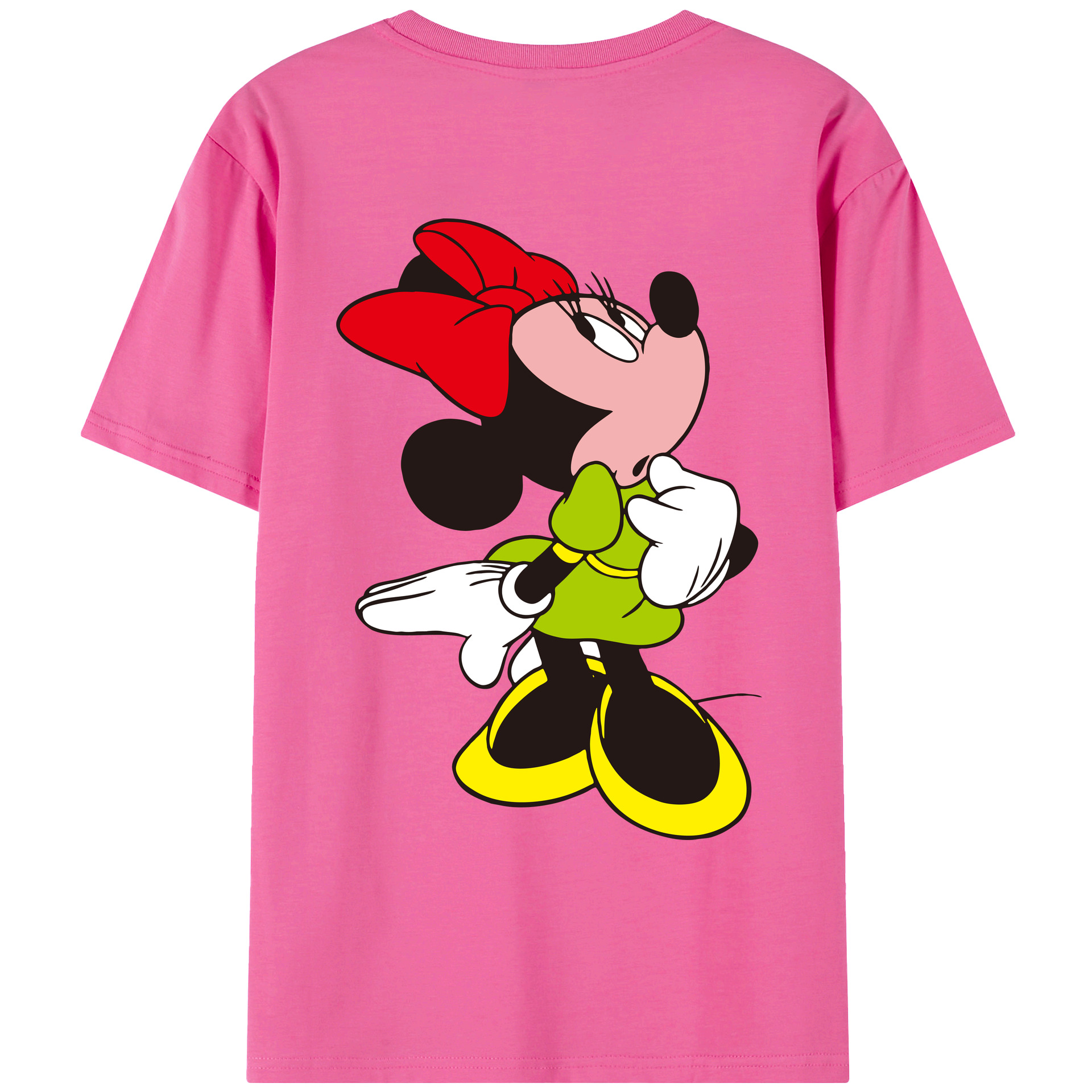 （画像用） ミッキーマウス Mickey Mouse レディース半袖Tシャツ(バックプリント)